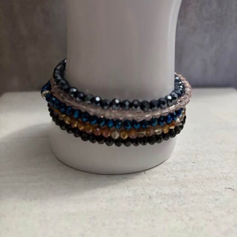 Handmade Beaded Bracelet Stack 0281